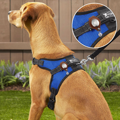 S Orange Secure Nylon Dog Collar with Built-in Apple AirTag (not included) Holder Case - Pet Tracker Accessory