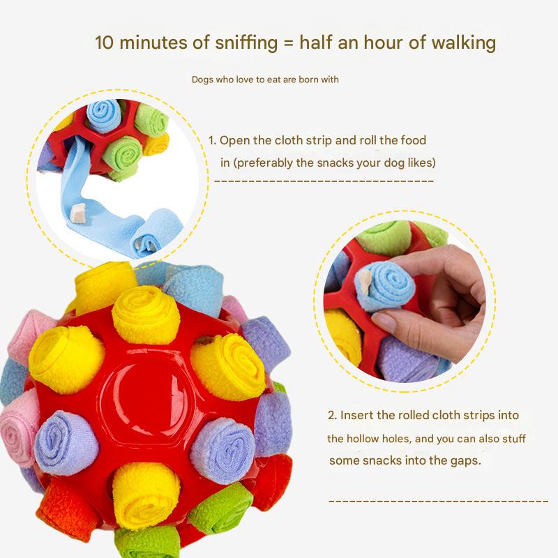 Rubber Snuffle Ball for Pets,Interactive Hollow Treat-Hiding Toy for Dogs and Cats(Pink)