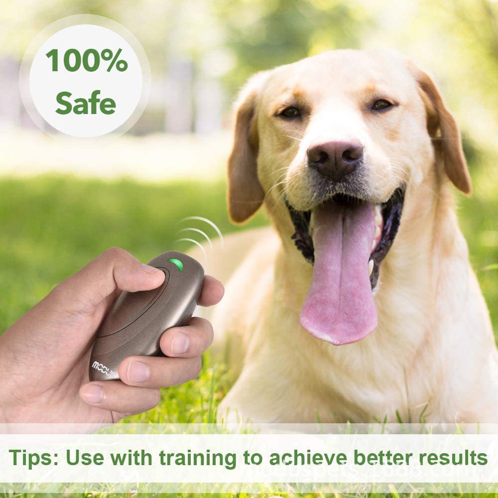 Ultrasonic Dog Bark Control & Training Aid - Handheld Anti-Barking Device, 100% Safe with Low Battery Indicator(gold)