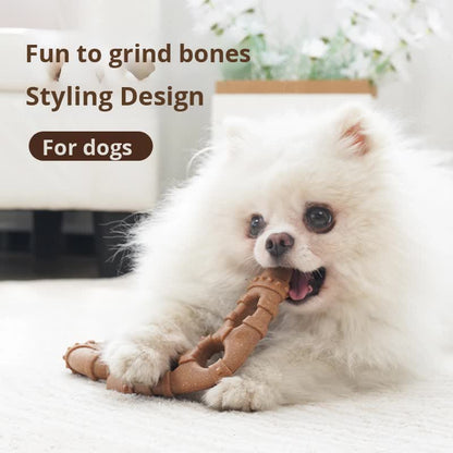 Glasses Durable Dog Chew Toy for Dental Health - Tough, Non-Toxic Teething Bone for Small & Medium Dogs