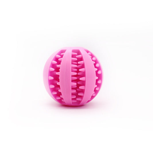 Pink TPR Dog Chew Ball Set – 3-Piece Size Combination (Small, Medium, Large) with Food Hiding Design for Teeth Cleaning and Mental Stimulation in Australia