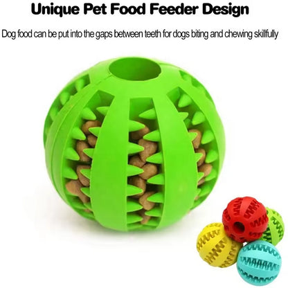 Cyan TPR Dog Chew Ball Set – 3-Piece Size Combination (Small, Medium, Large) with Food Hiding Design for Teeth Cleaning and Mental Stimulation in Australia