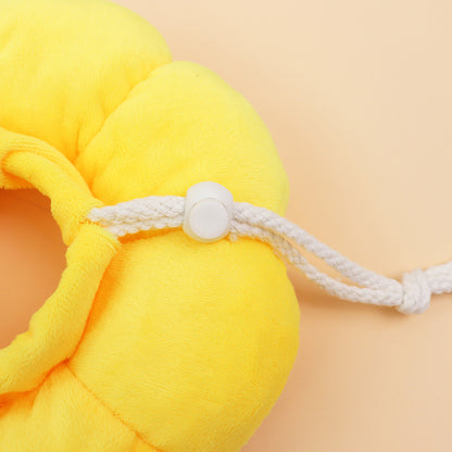 3-Pcs Soft Yellow Sunflower Elizabethan Collar Adjustable Pet Cone for Cats and Small Dogs Anti-Bite Recovery Neck Pillow(S)