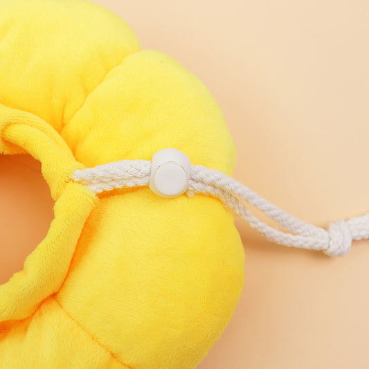 3-Pcs Soft Yellow Sunflower Elizabethan Collar Adjustable Pet Cone for Cats and Small Dogs Anti-Bite Recovery Neck Pillow(L)