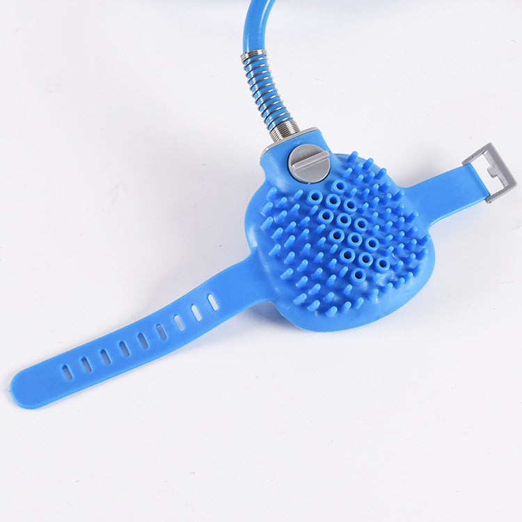 2-in-1 Pet Bathing Tool With Faucet Adapter & 2.2m Long Reach - Convenient Grooming System, Silicone Massage Shower Sprayer & Brush Head for Dogs and Cats
