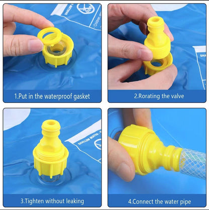 Portable Outdoor 1M Thickened Splash Pad for Pets & Kids - Summer Cooling Fountain for Backyard & Garden