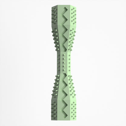 2-Pack Green Hexagonal Pet Chew Toy – Durable Rubber Dog & Cat Teething Stick for Dental Care, Biting Relief and Mental Stimulation