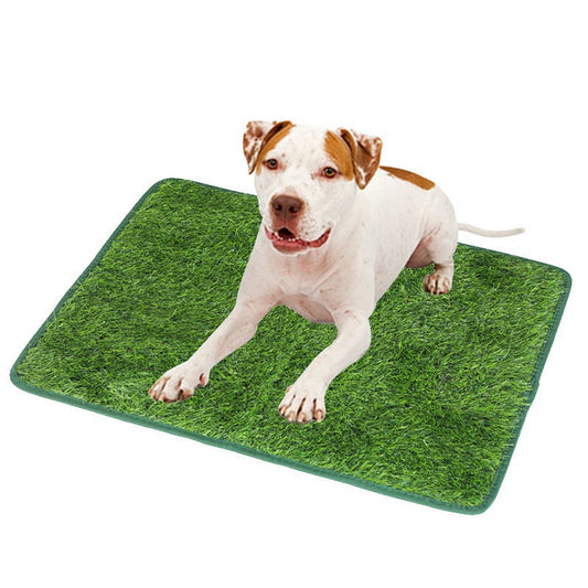 S Size Realistic Artificial Grass Dog Potty Pad - Indoor/Outdoor Pet Training Turf, Easy to Clean PE & TPR Material