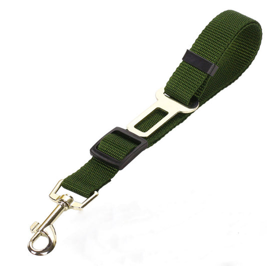 Green 5PCS Universal Adjustable Pet Car Safety Seat Belt | Heavy Duty Retractable Harness Restraint | Anti-Jump Window Safety Clip