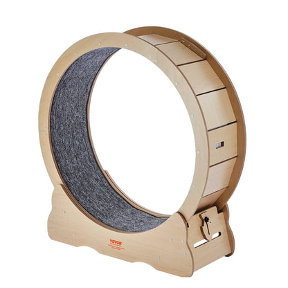 VEVOR Cat Exercise Wheel, Large Cat Treadmill Wheel for Indoor Cats, 35.8 inch Cat Running Wheel with Detachable Carpet and Cat Teaser for Running/Walking/Training, Suitable for Most Cats