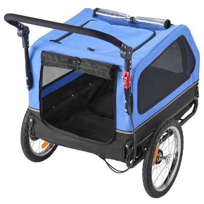 VEVOR Dog Bike Trailer, Supports up to 40 kg, 2-in-1 Pet Stroller Cart Bicycle Carrier for Small & Large Dogs, Easy Folding Frame with Quick Release Wheel, Universal Bicycle Coupler, Internal Leash